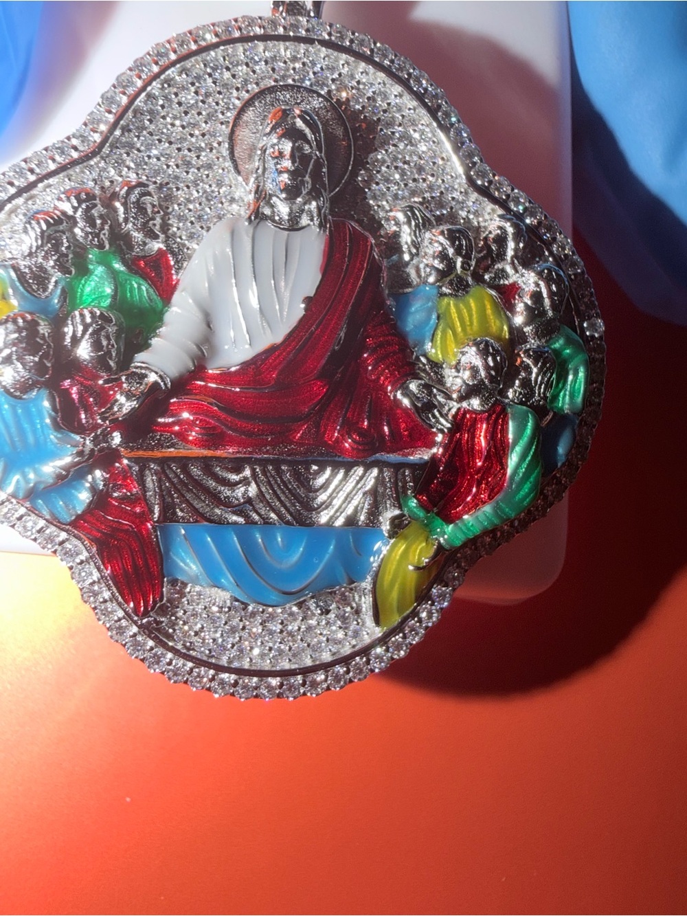 The official last supper pendant MOISSANITE 925 solid Sterling SILVER - Picture 12 of 15